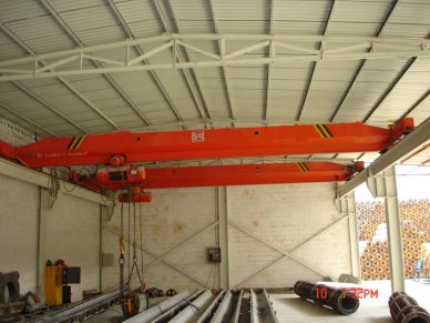 10ton Single Girder Overhead Crane Dengan Pengangkat Elektrik